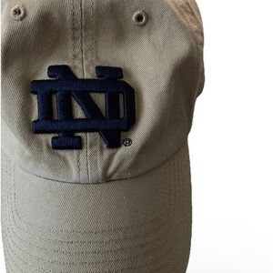 Notre Dame Fighting Irish Tan Dad Hat Twins Baseball NCAA Cap